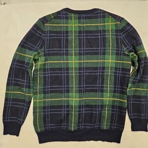 Club Room Plaid Sweater Merino Wool Blend Men's Size Large